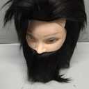 Mannequin Head Human Hair, Cosmetology Students Training Doll Head for Hair Styling & Barber Mannequin Head Male for Practice Hair Cutting or Trim Beard