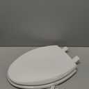Mayfair Cassel Slow Close Toilet Seat, Non Slip Premium Wood Seat, Easy Install, Made in USA, Elongated, White