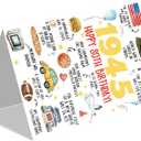 3 x Funny 80th Birthday Card, Happy 80th Birthday Gifts for Women Men, Unique 80 Year Old Birthday Decorations for Him Her, 1945 Birthday Card for Grandma Grandpa (BX159)