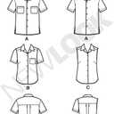 Simplicity U06197A New Look Easy to Sew Misses' and Men's Button-Up Shirt Sewing Patterns Kit, Code 6197, Sizes XS-XL