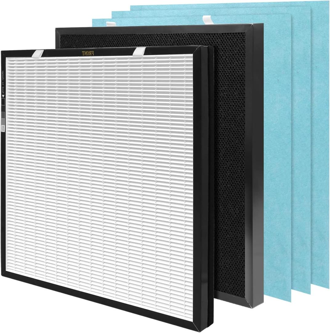 1-Set RFM80 Replacement Filter Compatible with Max Purifier (Model OVHM80), 1HEPA Filter, 1Activated Carbon Filter and 3Pre-Filters