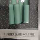 My Beauty Spot Flexi Rods Foam Hair Rollers 1" Diameter Professional Salon Quality 10 Pcs Rubber Hair Rollers for Long, Medium and Short Hair (Blue)