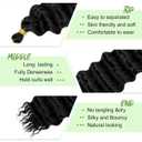 Eerya Long Curly Braiding Hair 18 Inch 2 Packs Ocean Wave Crochet Hair for Black Women Deep Wave Braiding Hair for Boho Braids(18inch,#1)