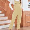 Meikulo Girls Fleece Overalls Kids Warm Winter Loose Casual Jumpsuits with Pockets 5-14 Years (10-12 Years, Khaki)