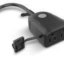 Feit Electric 120V 15A Smart Wifi Enabled Dual Outlet Wall Plug, Pack of 3, Black