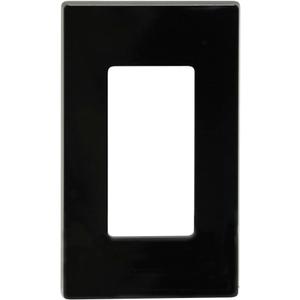 Leviton 1-Gang Decora Plus Screwless Wall Plate, 80301-SE, Black