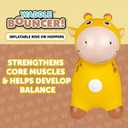 Waddle Bouncy Animal Hopper - Inflatable Hopping Animals, Indoors and Outdoors Fun, Pump Included, Riding Toys for Boys and Girls Ages 2 Years and Up, Yellow Giraffe