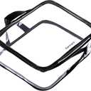 Toy Storage Bag with Zipper - Small Toy Organizer - Waterproof Zippered Storage Bag for Puzzle - Reusable Game Bag - Clear Cosmetic Bag - Compression Packing Cube - Travel Toiletry Case - Makeup Pouch