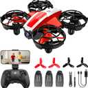 Holy Stone Mini FPV Drone with 1080P HD Camera for Kids & Beginners, RC Nano Quadcopter with Optical Flow Hover, Gesture Control, 3D Flips, 3 Batteries, Great Gift Toy for Boys and Girls, HS210Pro Red