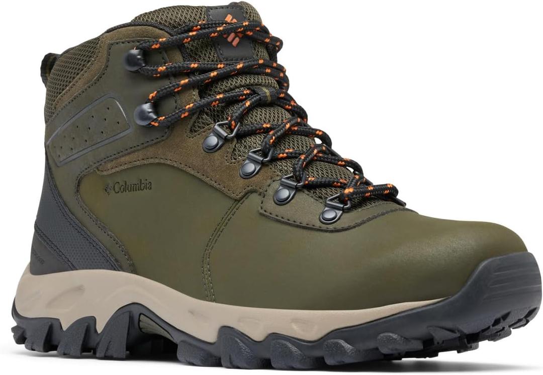 Columbia mens Newton Ridge Plus II Waterproof (12, Deep Olive/Desert Sun)