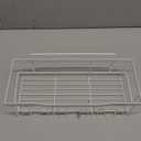 Drying Rack Metal Frame Shower Caddy 1 pcs Carbon Steel Organizer Shelf Adhesive Tape Installation Hollow Bottom Design Wall-Mounted Storage Holder for White