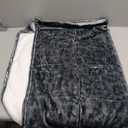 Faux Fur Throw Blanket Tie-Dye Black, Soft Fuzzy Warm Sherpa Blankets & Throws for Bed, Fluffy Plush Thick Fleece Throw Blanket for Couch Sofa, Reversible Furry Shaggy Blanket, Black 30" x 40"