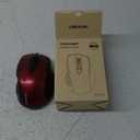 TECKNET Wireless Mouse, 2.4G Ergonomic Optical Mouse, Computer Mouse for Laptop, PC, Computer, Chromebook, Notebook, 6 Buttons, 24 Months Battery Life, 4000 DPI, 6 Adjustment Levels (red)