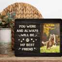 Dog Picture Frame, Cute Pet Wood Photo Frame, Dog Lover Gifts, Sympathy Gifts for Loss of Dog, You Were And Always Will Be My Best Friend Frame, Pet Remembrance Gifts -c05