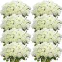 Hotop 120 Pcs Roses Artificial Flowers in Bulk,Long Stem Artificial Flower Bouquet,Silk Real Lifelike Fake Rose for Wedding Party Table Centerpieces Decor Valentines Gifts(White)