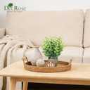 Der Rose 4 Pack Mini Artificial Plants Indoor in Pots Mixed Fake Plants Greenery Set for Bathroom Decor Shelf Counter Styling Office Desk Farmhouse Room Decor