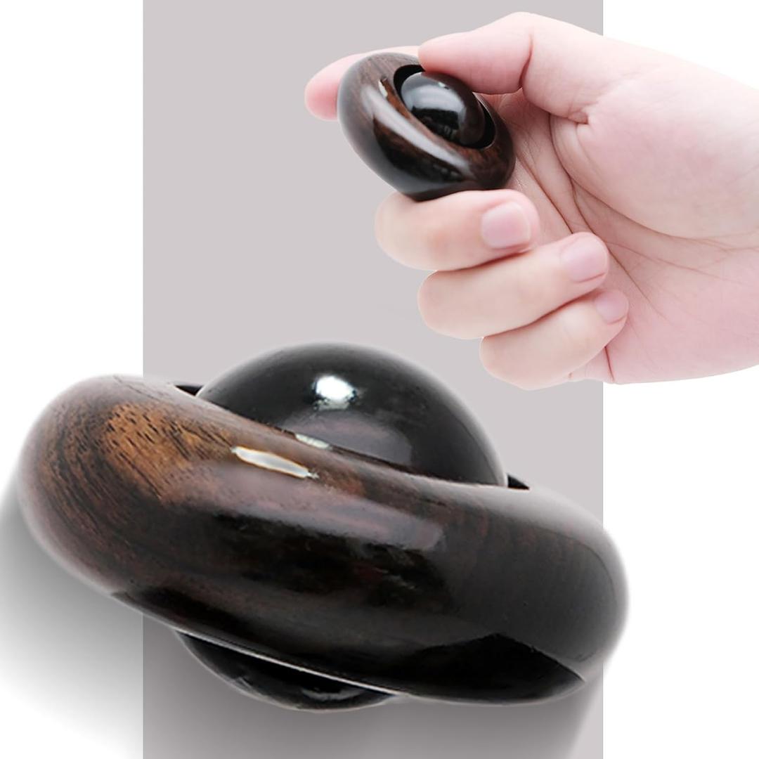 Tybasthe Fidget Toys for Adults, Wooden Stress Relief Toy, EDC ADHD Tools for Adults, Portable Figette Toys Adults Fidgets for Anxiety and Stress Balls, Quiet Fidget Cube Desk Toys for Office