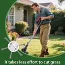 6-inch Wire Weeding Brush Trimming Head, a New Type of Wire Mowing Head Compatible with Battery Powered Cordless Rope Trimmer with 6-plade Rope Trimmer Replacement Head (1, 6 Blades)