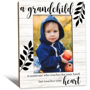 Grandparents Gifts Picture Frame 5x7, Grandchild Photo Frame, Grandparents Gifts for Christmas Birthday from Grandson Granddaughter, Grandchild Wooden Picture Photo Frames for Desk Room Decor
