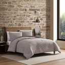 Eddie Bauer - King Bedding Comforter Sets, Naturally Soft & Smooth Cotton Bedding w/Matching Pillowcases, Reversible 3 Piece Bed Sets (Harrison Brown)