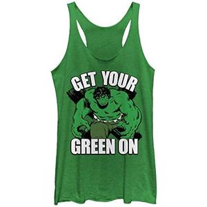 Marvel Classic Green Hulk Women's Racerback Tank Top, XS