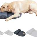 Dog Bolster Pillow for Large Dogs, Benefit for Cervical Vertebra and Neck, Easy to Carry When Traveling, with High Resilience Foam, Machine Washable CoverEasy to Clean (Dark Gray, Large)