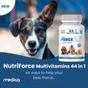 3 x NutriForce 44-in-1 Multivitamin for Dogs – Daily Supplement for Hip & Joint, Skin & Coat, Immune, Digestion, Energy & Heart – 120 Chewable Tablets – Liver Flavor – All Breeds & Ages – Vet Recommended