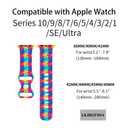Autism Awareness Gradient Jigsaw Puzzle Watch Band 38mm, Blue IWatch Bands 40mm Womens Compatible With Apple Watch 41mm Rubber Wristbands Straps Adjustable Replacement Series 10/9/8/7/Se/Ultra For Men