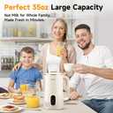 10 in 1 Almond Milk Maker & Nut Milk Maker Machine, 35oz Automatic Soy, Oat, Coconut Milk, Juice & Porridge Maker with 8 Blades, Delay Start, Keep Warm, Boil Water, Self-Cleaning, Cream