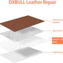 DXBULL Large Leather Repair Patch 35.4x78.7 inch Repair Tape Self-Adhesive for Furniture Sofas Car Seats Chair Couches Handbags Jackets Decorative Home Hotel Wall (Coffee)