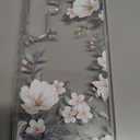 GVIEWIN for Samsung Galaxy S25 FE Case, with Screen & Camera Lens Protector, [Military-Grade Protection][Non Yellowing] Clear Floral Shockproof Protective Case for Women (Magnolia/White)