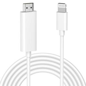 Lightning to HDMI Adapter,[Apple MFi Certified] HDMI Digital AV Adapter 1080P Sync Screen HDTV Cable Connector Compatible with iPhone 14 13 12 11 Pro 8 7 on TV/Projector/Monitor