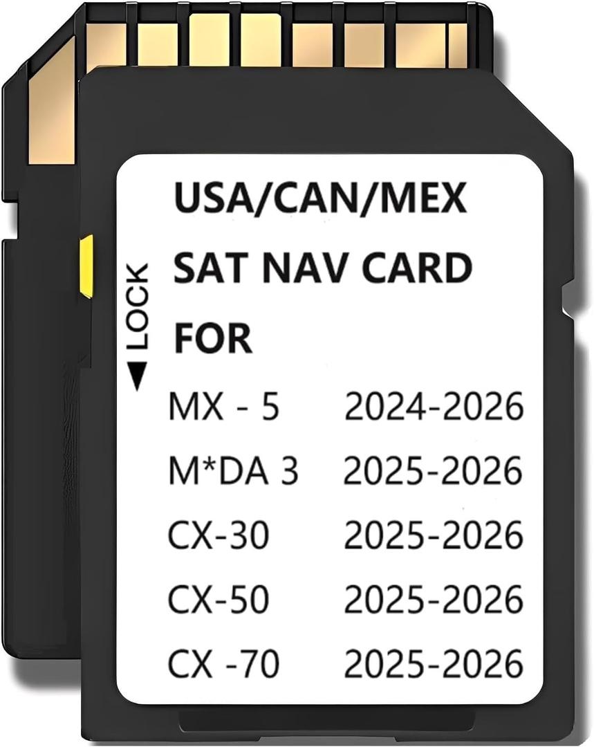 2025 2026 Latest Navigation Memory sd Card Compatible with Maz*da 3(2025 2026),Cx-30(2025 2026),Cx50(2025 2026),CX-50 Hybrid(2025 2026),Cx70(2025 2026),MX-5(2024-2026),(NAVISD2425)