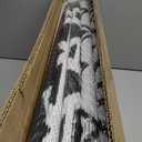 RURALITY Outdoor Rugs 8'x10' Waterproof for Patios Clearance,Plastic Straw Mats for Backyard,Porch,Deck,Balcony,Black&White