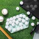 Lunmon 36 Pcs Practice Baseball 42mm Small Training Balls Plastic Hollow Softballs Golf Balls with a Drawstring Bag for Backyard Hitting Batting Training Indoor Outdoor Use