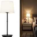 Rechargeable Table Lamp, 5000mAh Battery Powered Cordless Desk Lamp with Dimmable Magnetic RGB Bulbs & Remote, Wireless Mini Touch Lamp for Living Room, Restaurant, Kitchen Counter, Bedside (Black)