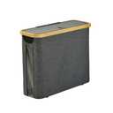 JISADER Bamboo Toilet Paper Storage, Toilet Paper Stand Container, Large Toilet Paper Storage Cabinet for Closet, Bedroom, RV, Gray