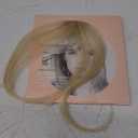 Hairro Real Clip In Human Hair Extensions Front Fringe Hairpiece Air Side Bangs With Temple Thin Wispy Curtain Bangs Top Hairpiece For Women 5g #60 Platinum Blonde (1 Count, Air bang-#60 Platinum Blonde)