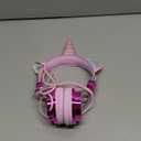 Kids Unicorns Headphones with Mic for School/Travel,95dB Volume Limited,Shareport,On/Over Ear Wired Headsets with Nylon Cable-Hot Pink (Rose2)