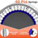 HYD-Parts 40" 48" Mini Trampoline for Adults and Kids Exercise Rebounder with Adjustable Bar Fitness Trampoline Indoor Max Load 330 440lbs