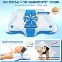 CHxxy Cervical Neck Pillow for Pain Relief Sleeping, Memory Foam Pillows, Ergonomic Side Sleeper Pillows for Adults, Orthopedic Neck Support Pillow for Back Stomach Sleepers-King Size&Blue
