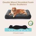 JOEJOY XL Orthopedic Dog Bed for Large Dogs Up to 80lbs - Extra Thick Foam Pet Bed Sofa with Bolster Sides, Large Sized Dog Couch Bed with Removable Washable Cover, Non-Slip Bottom, Grey (42"x30")