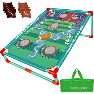 Bean Bag Toss Game for Kids, Outdoor Game for Kids, Family Party Game Birthday Christmas Outdoor Activities (Green)