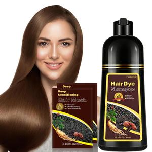 Coffee Hair Dye Shampoo - Color in Minutes, Long Lasting, For All Hair Types (Brown)