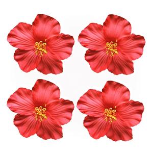 4Pcs Red Hawaiian Flower Hair Clip for Women Girls Fashion Bohemian Flowers Hair Accessory for Dancer Bridal Wedding Beach Party 8 cm Hair Accessories(ZS589)