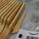 Organic Bamboo Knife Block Organizer, Heim Concept In- Drawer Premium Bamboo Wood Knife Storage Block - Holds Up To 16 Knives