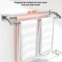 Alise Double Bath Towel Bars Towel Racks for Bathroom,Wall Mount Towel Holder Heavy Duty SUS304 Stainless Steel Towel Hanger Towel Rail,Brushed Nickel 32 Inch