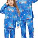 Narecte Unisex Girls Boys Pajamas Sets Long Sleeve Top and Pants 2 Piece Pajamas Set for Kid, Size: 8 Years