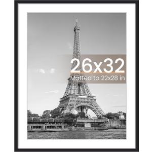 Upsimples 26x32 Picture Frame, Wall Decor Poster Frames, Black 1 Pack