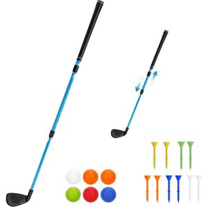 CWLAKON Backyard Golf Club Length Adjustable, Yard Golf Game Club for Toddlers Junior Adults Family, Plastic Golf Club for Outdoor Yard Golf Training Chipping Games, Hit Plastic Foam Balls, 1Pack